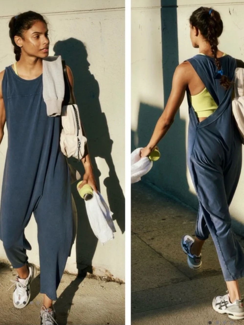 FP Movement Twisted Navy Blue Hot Shot Onesie Jumpsuit Romper SZ: S